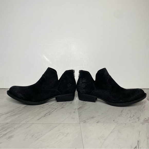 Born Beth Black Distressed Suede Bootie 8M - Picture 7 of 14